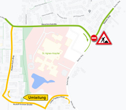  Grafik Umleitung Bau Kreisverkehr Sauerbruchstraße / Barloer Weg 