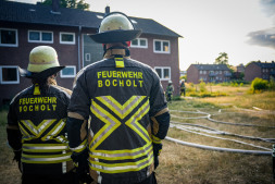  Een oefening van de vrijwillige brandweer 