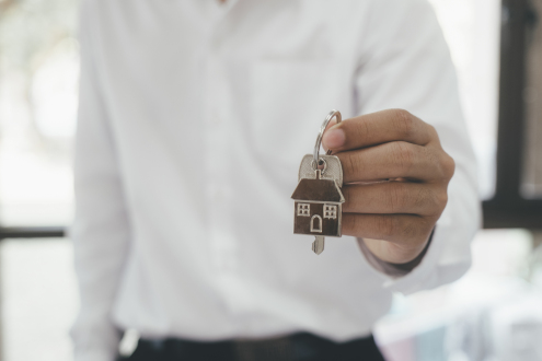 Overhandiging van de sleutels van een huurwoning