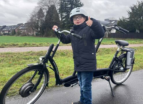 Lenn en zijn nieuwe fiets