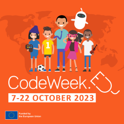  Vierkante grafiek EU Codeweek 2023 