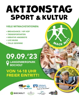  Op zaterdag vindt de grote actiedag Sport en Cultuur plaats 