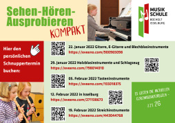  Sehen - Hören - Ausprobieren kompakt-Angebot der Musikschule Bocholt-Isselburg 