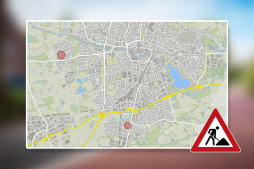 Civieltechnische werkzaamheden door stadswerker in het stadsgebied Doorgang door Krumme Straße en Wiesengrund tijdelijk afgesloten