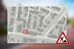  Wegwerkzaamheden: de Leopoldstraße is afgesloten ter hoogte van de kruising met de Münsterstraße 