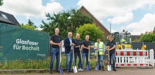 Eerste paal voor glasvezeluitbreiding in Bocholt