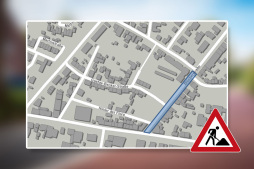  De Blücherstraße wordt vanaf 10 augustus op sommige plaatsen eenrichtingsverkeer 