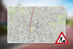 Door werkzaamheden aan de glasvezelnetwerken wordt de verkeersgeleiding aangepast. Het voet- en fietspad langs de Adenauerallee wordt afgesloten.