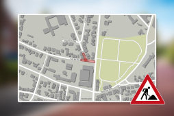 Schets: De afsluiting aan de Hemdener Weg Schets: De afsluiting aan de Hemdener Weg