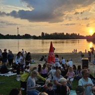 Het Aameer bij zonsondergang