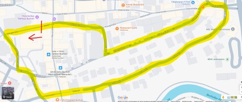 Streckenverlauf Bocholter Nacht Radrennen