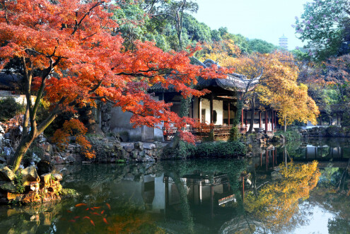 Foto Wuxi - Jichang-Garten im Herbst