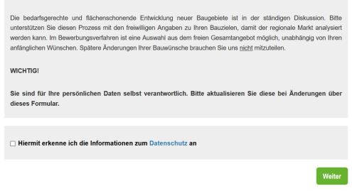 Auf der ersten Seite finden Sie Infos zur Interessentenliste