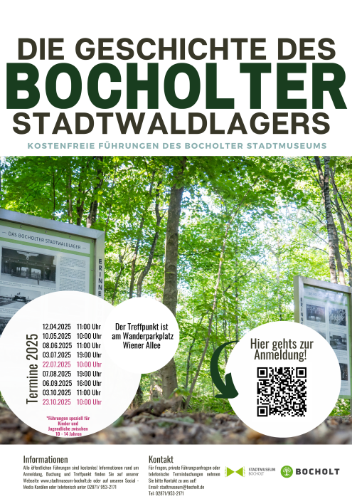 Plakat Entwurf Führungen Stadtwaldlager  Werner Loock